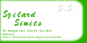 szilard simits business card