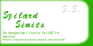 szilard simits business card